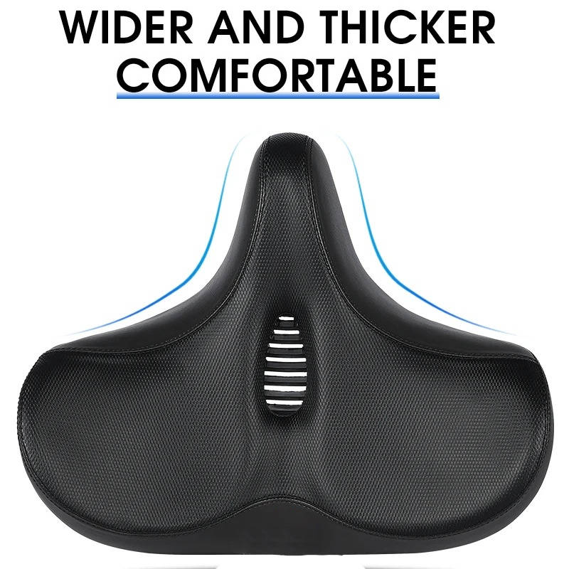 Memory Foam Bike Saddle with Hollow Grid Ventilation and Dual Spring Shock  Absorption