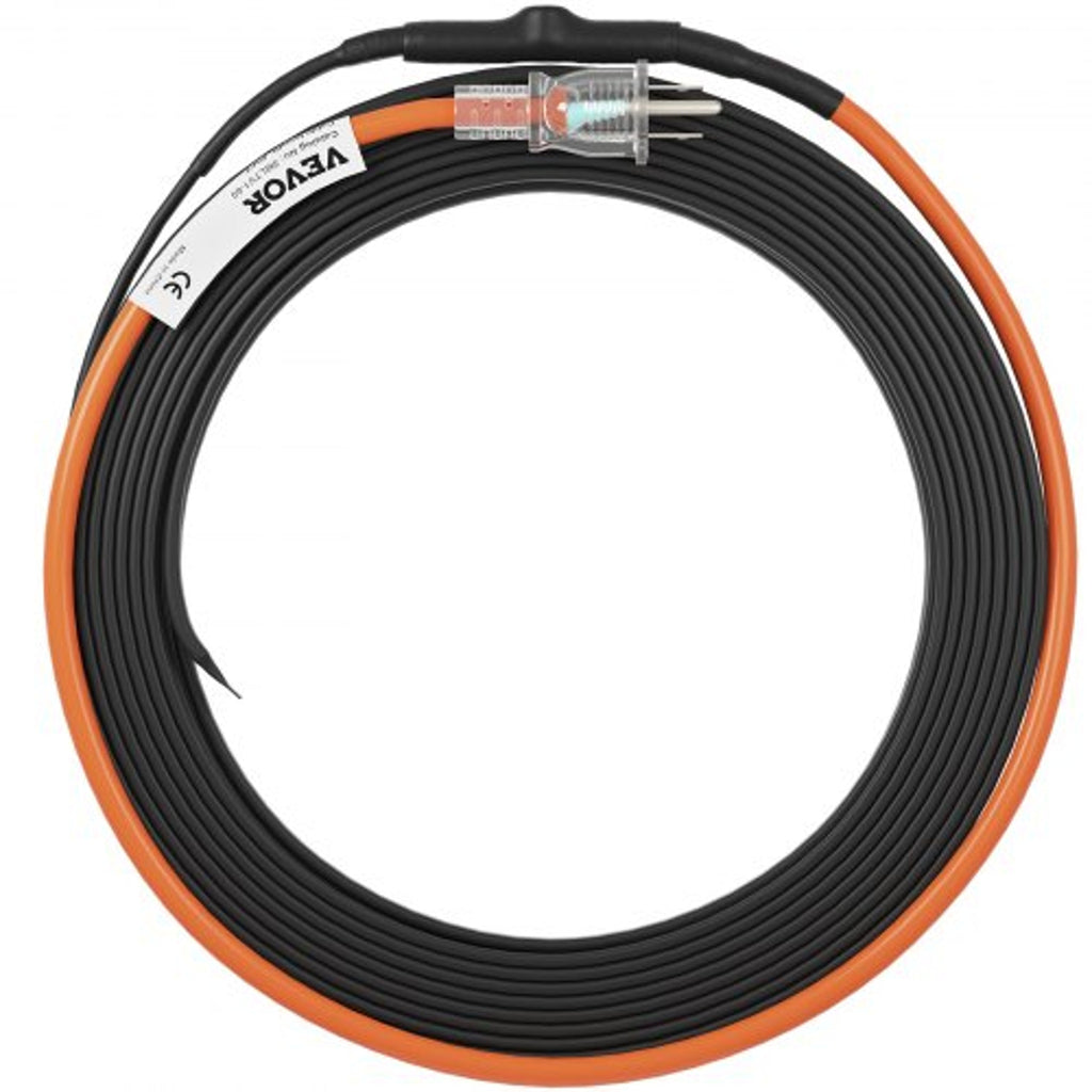Pipe Heating Cable with Automatic Thermostat Control, 60ft  Self-Regulating