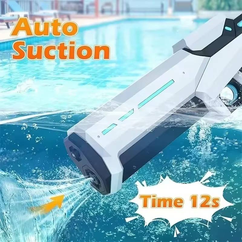 Motorized Water Gun with Auto Suction and 8-10 Meter Range, 500mAh  Battery