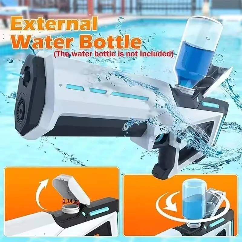 Motorized Water Gun with Auto Suction and 8-10 Meter Range, 500mAh  Battery