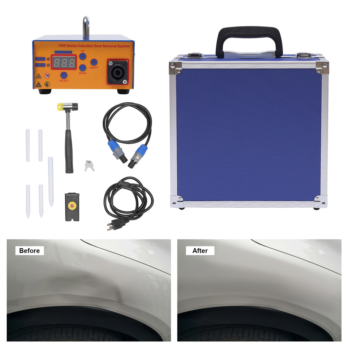 Magnetic Induction Dent Repair Machine with Digital Display and Insulated Heating  Tip