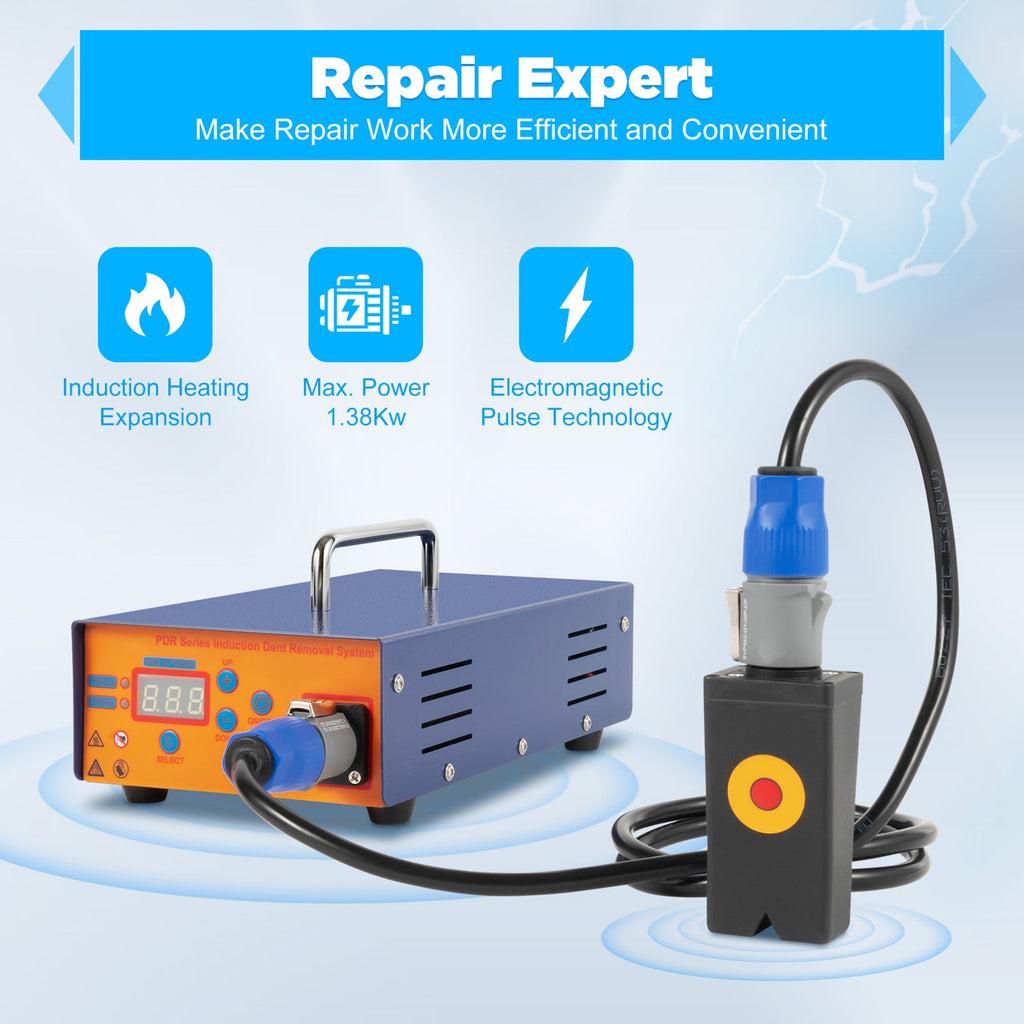 Magnetic Induction Dent Repair Machine with Digital Display and Insulated Heating  Tip