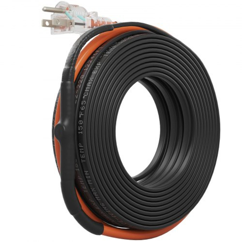 Pipe Heating Cable with Automatic Thermostat Control, 60ft  Self-Regulating
