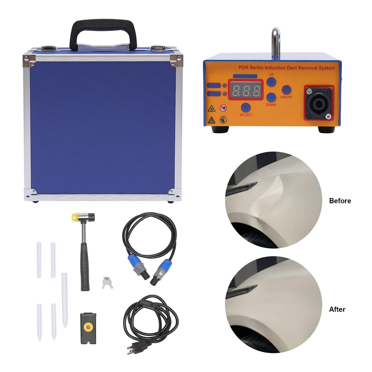 Magnetic Induction Dent Repair Machine with Digital Display and Insulated Heating  Tip