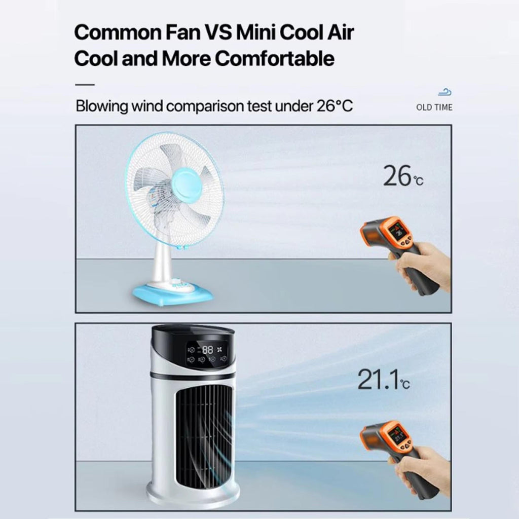 Portable Air Cooler with Automatic Swing and Cotton Filtration, 8-Hour  Runtime
