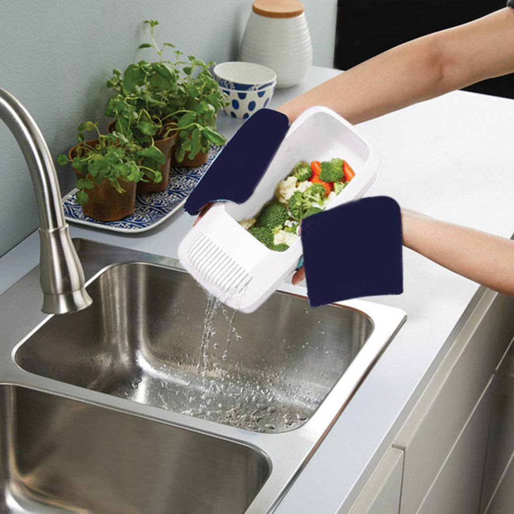 Microwave Pasta Cooker with Built-In Strainer Lid and Cool Grip  Handles