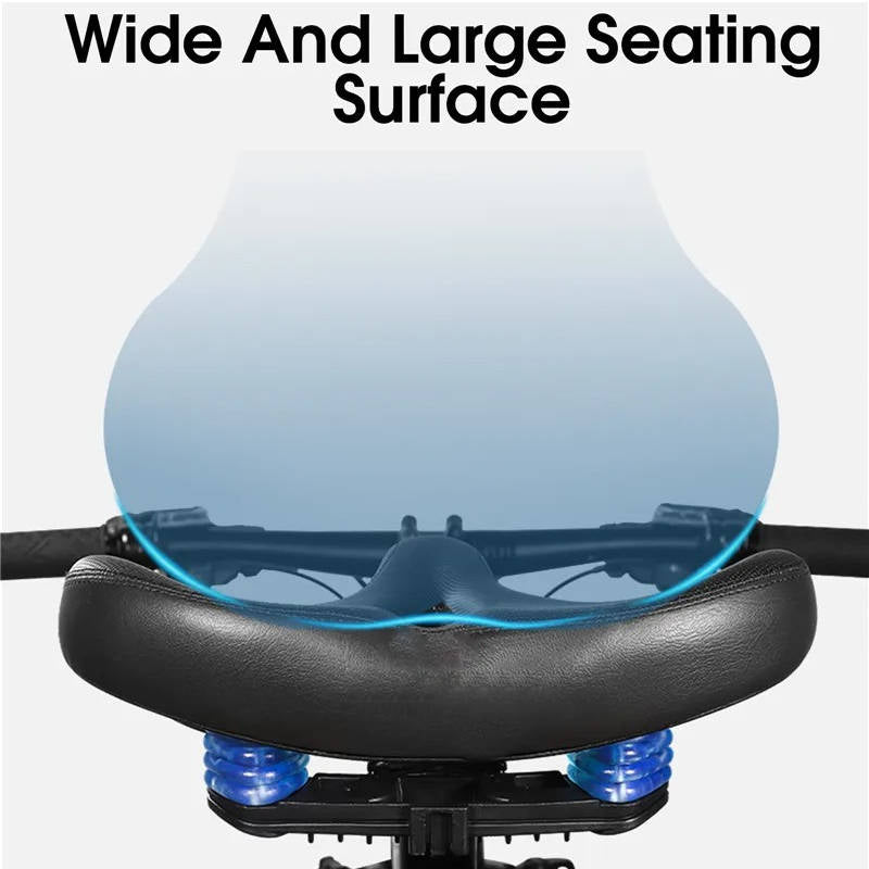 Memory Foam Bike Saddle with Hollow Grid Ventilation and Dual Spring Shock  Absorption