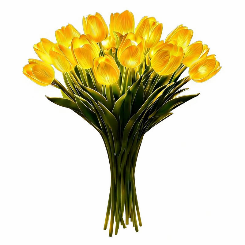 LED Tulip Night Light with Artificial Flowers for Home Decor