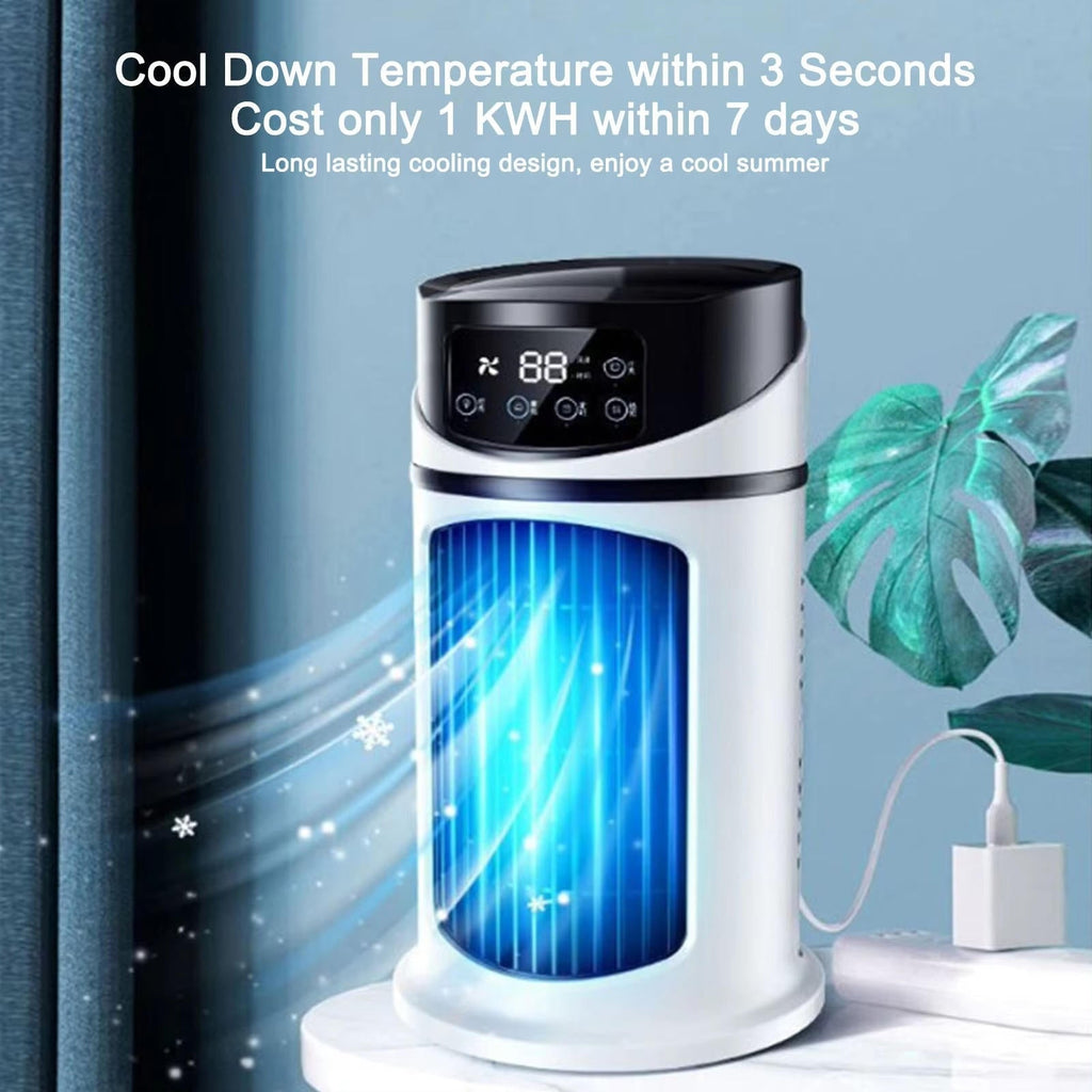 Portable Air Cooler with Automatic Swing and Cotton Filtration, 8-Hour  Runtime