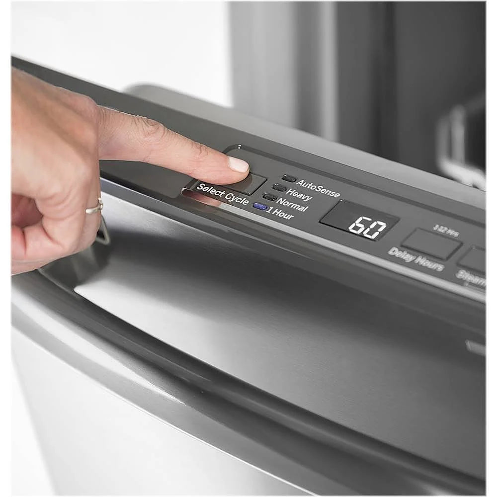 GE - 24 Top Control Tall Tub Built-In Dishwasher - Stainless steel