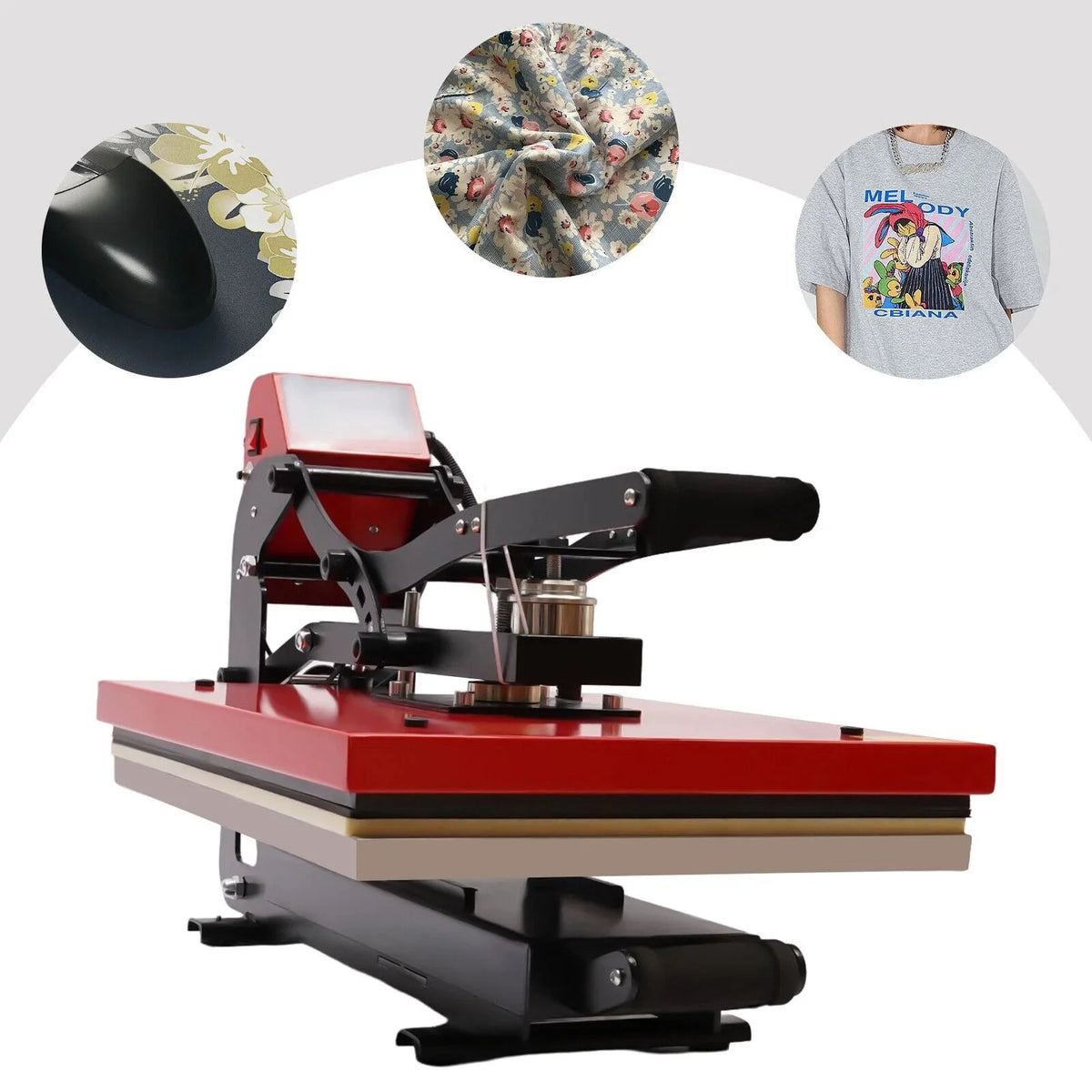16 x 20 Clamshell Semi-Auto Open Heat Press Machine Slide Out Function Heavy Heat Press Machine
