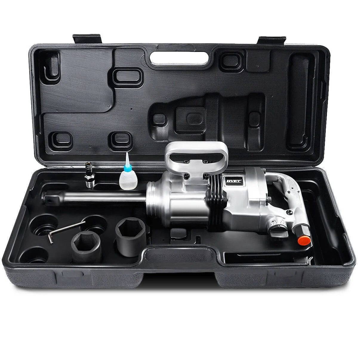 Goplus Heavy Duty 1 Air Impact Wrench Gun Long Shank Commercial Truck Mechanics w/Case