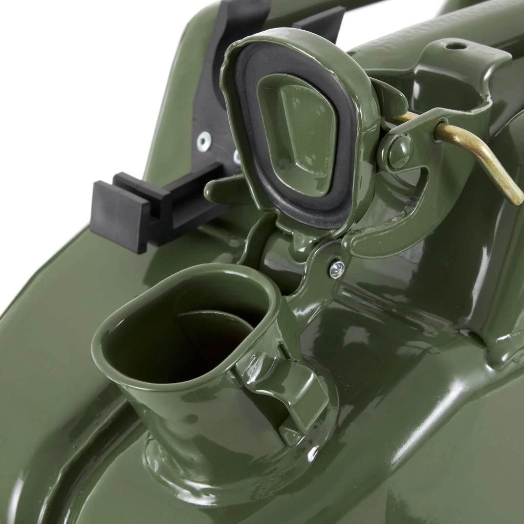 Wavian 3012 20 Liter Military Style NATO Jerry Fuel Can and Spout, Green