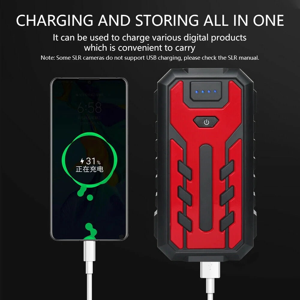 SOATUTO Car Jump Starter 28000mAh Car Jump Starter Box Battery Charger Pack Booster Portable Power Bank - Red
