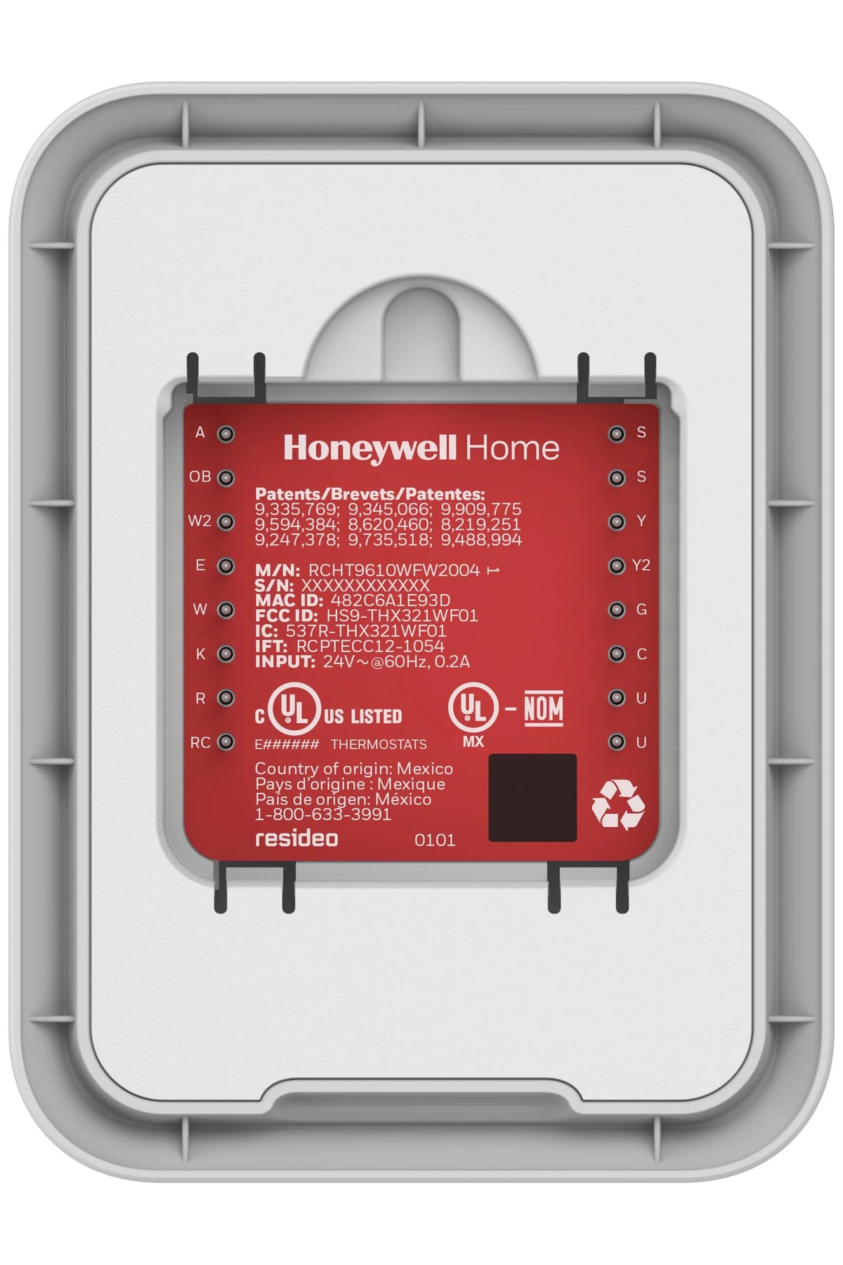 Honeywell Home T9 WiFi Smart Thermostat, Smart Room Sensor Ready, Touchscreen Display, Alexa and Google Assist White