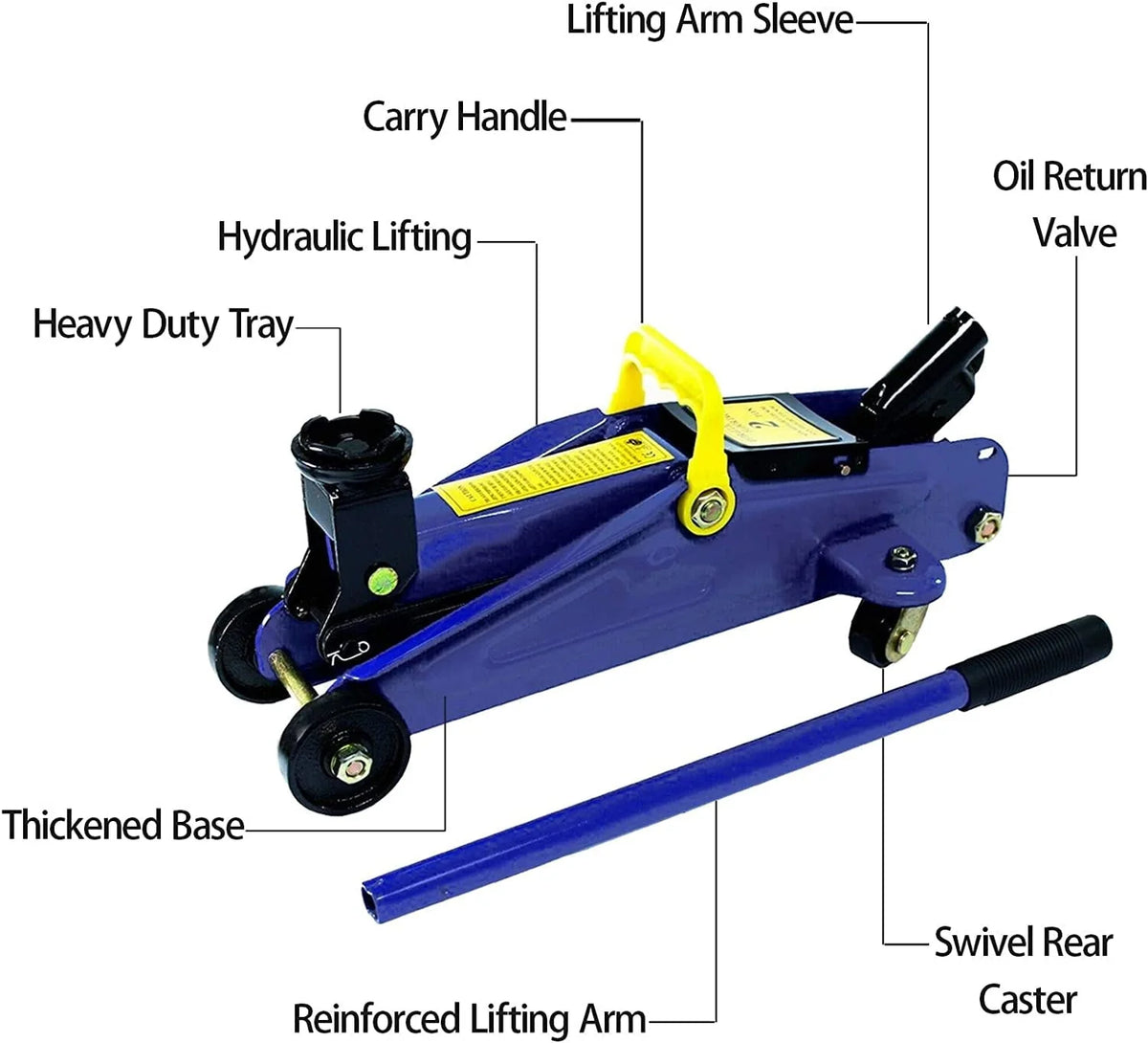 Dayplus 2 Tons Hydraulic Floor Trolley Jack Heavy Duty Steel Profile Quick Lifting Jack