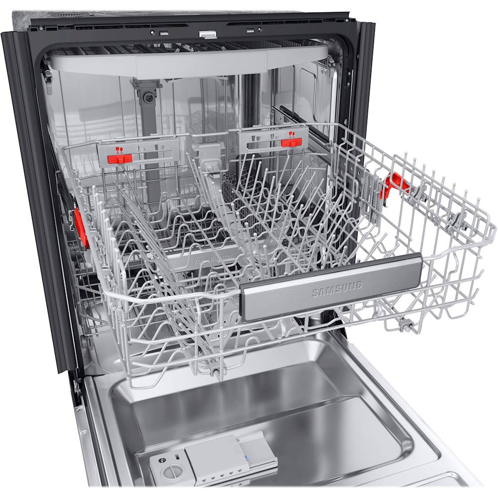 Samsung - Linear Wash 24 Top Control Built-In Dishwasher with AutoRelease Dry, 39 dBA - Stainless steel