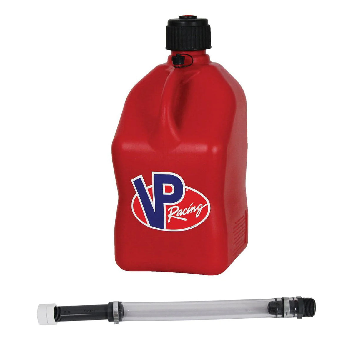 VP Racing Fuels 5.5 Gal Utility Jug w/ Deluxe 14 In Hose Kit, Red (2 Pack)
