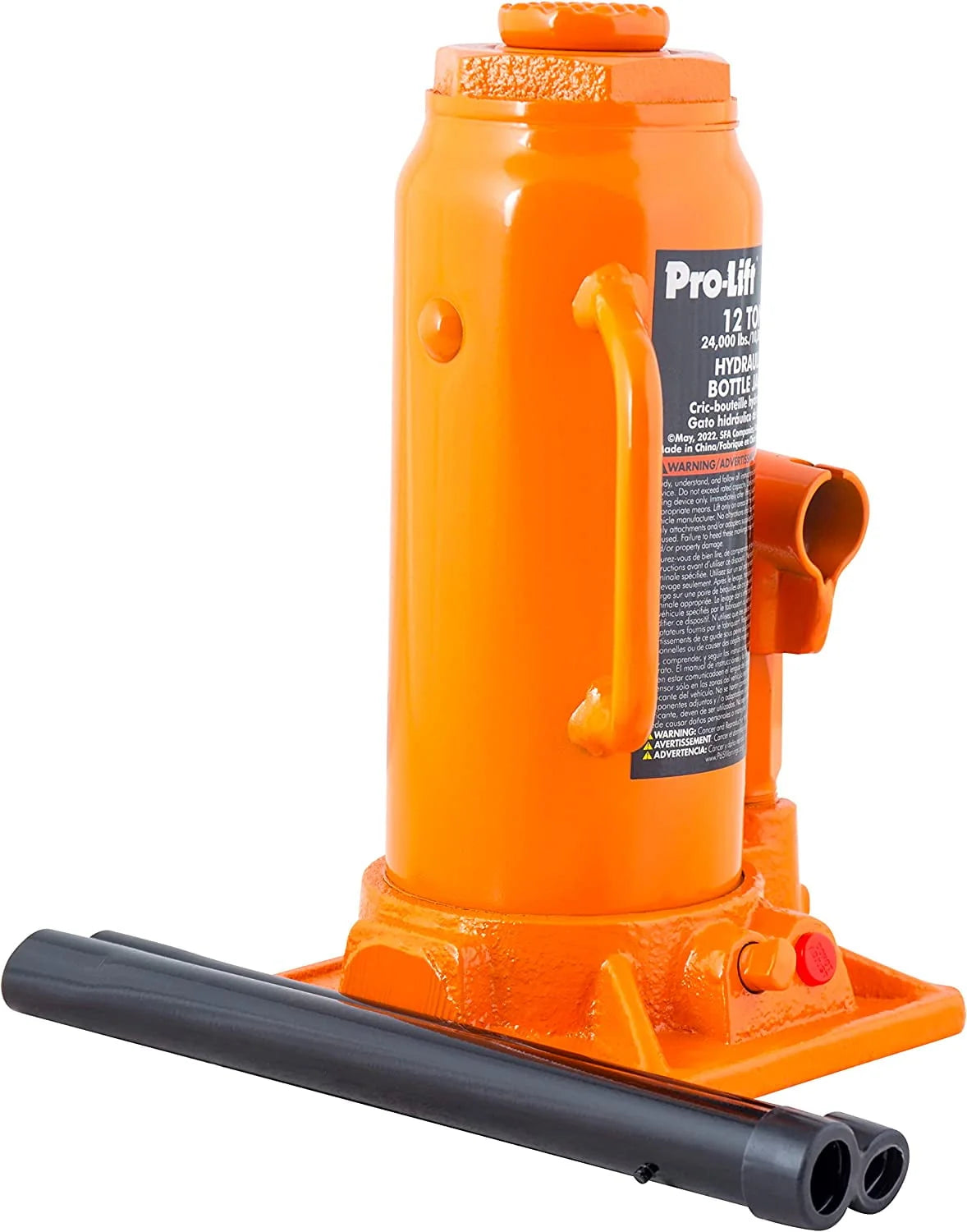 Pro-Lift 12 Ton Hydraulic Bottle Jack - Portable Car Jack 24000 Lbs Capacity with Pump Handle for Car Sedans SUV