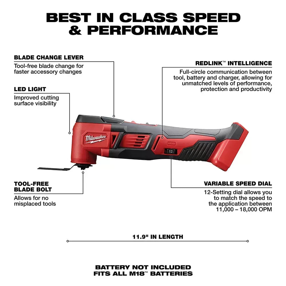 Milwaukee Pre-Sale 2626-20 M18 18V Multi-Tool w/ Adapter - Bare Tool