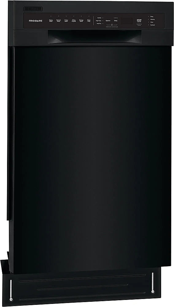 Frigidaire - 18 Compact Front Control Built-In Dishwasher with Stainless Steel Tub, 52 dBA - Black