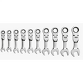 GearWrench 10-Piece Metric Stubby Flex Ratcheting Wrench Set