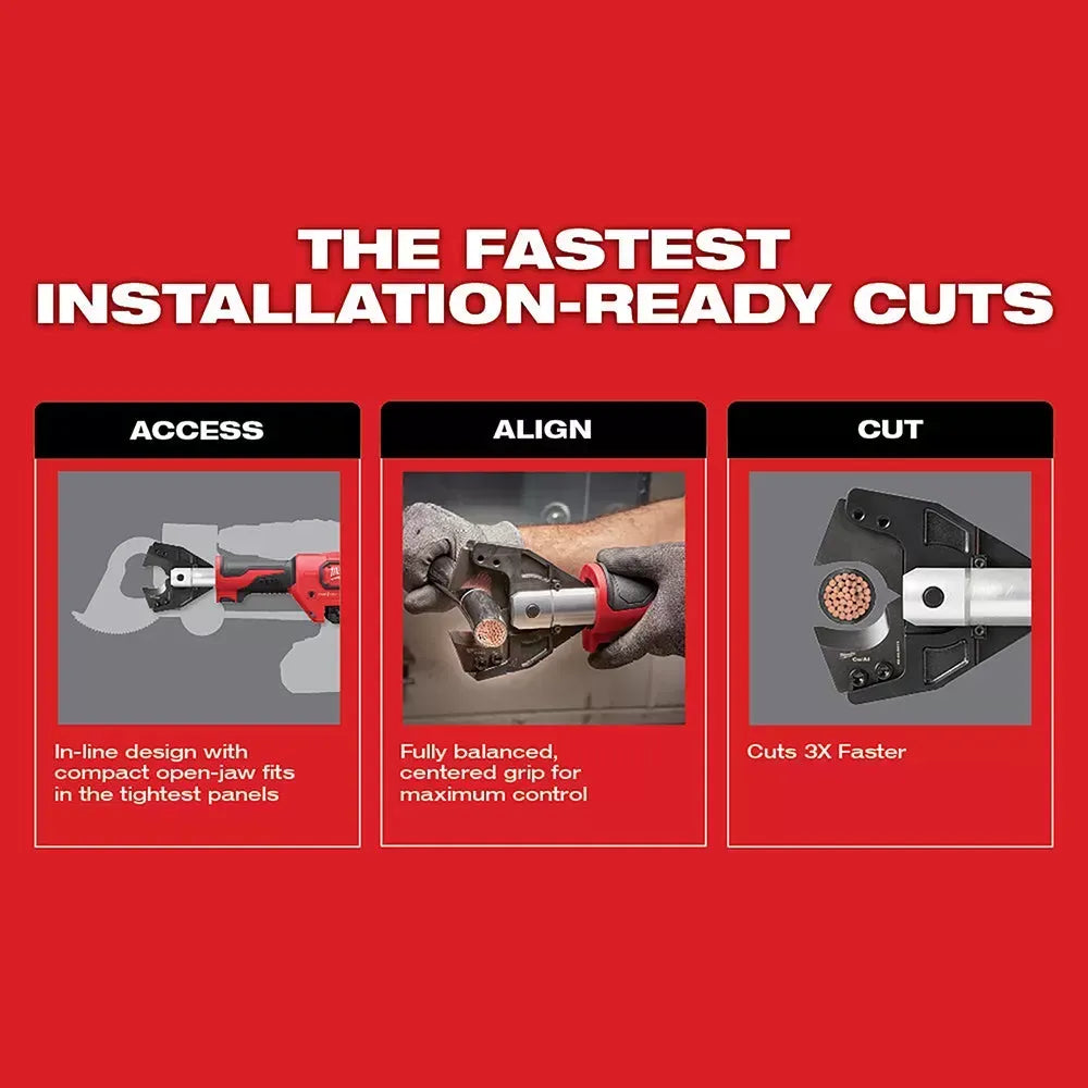 Milwaukee 2672-21S M18 18V FORCE LOGIC Cable Cutter Kit w/ 750 MCM Cu/Al Jaws