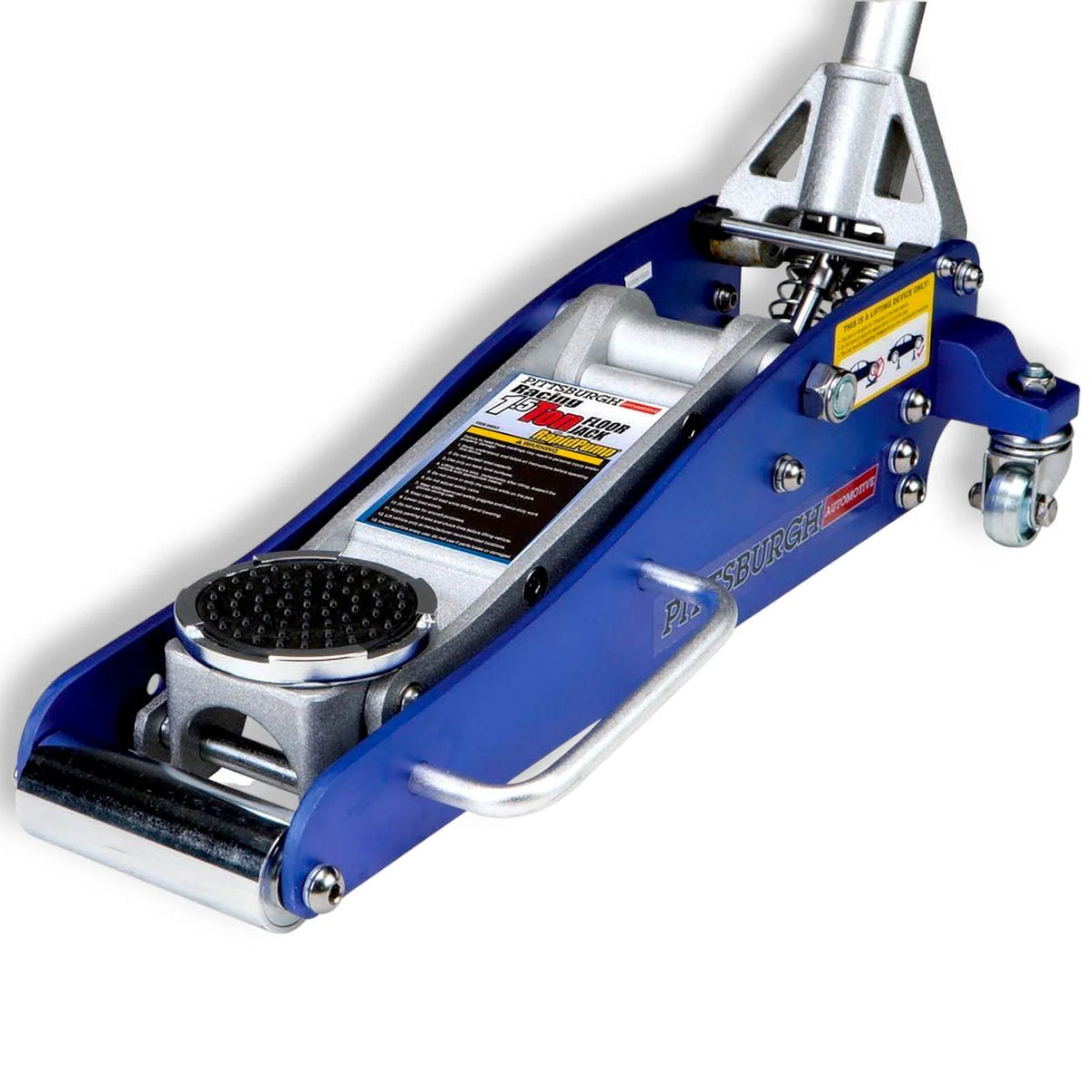 Jack Floor 1.5 Ton 3000 Lb Car Lift Low Profile Rapid Pump Lift Aluminum Racing Car-Blue