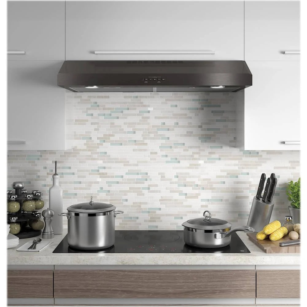 GE - 36 Convertible Range Hood - Black stainless steel