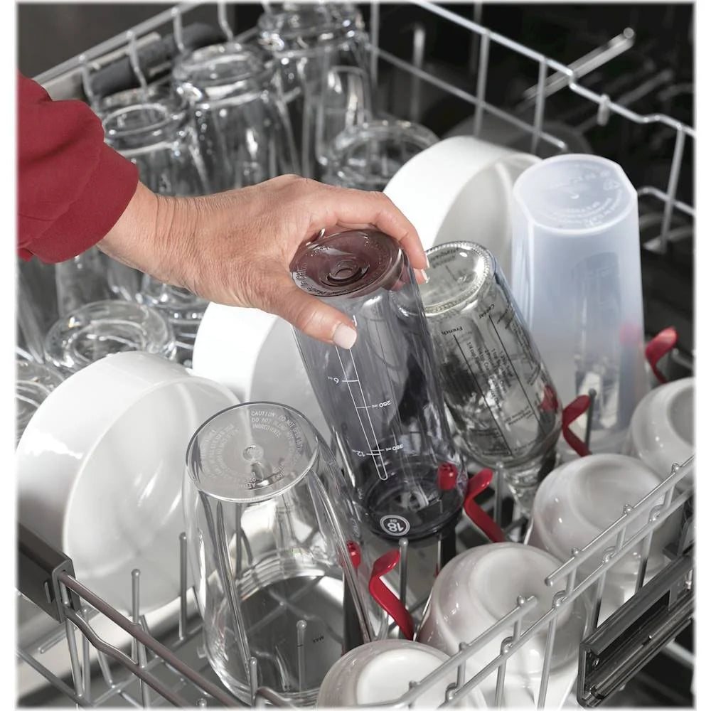 GE Profile - Top Control Built-In Dishwasher with Stainless Steel Tub, 3rd Rack, 45dBA - Black stainless steel