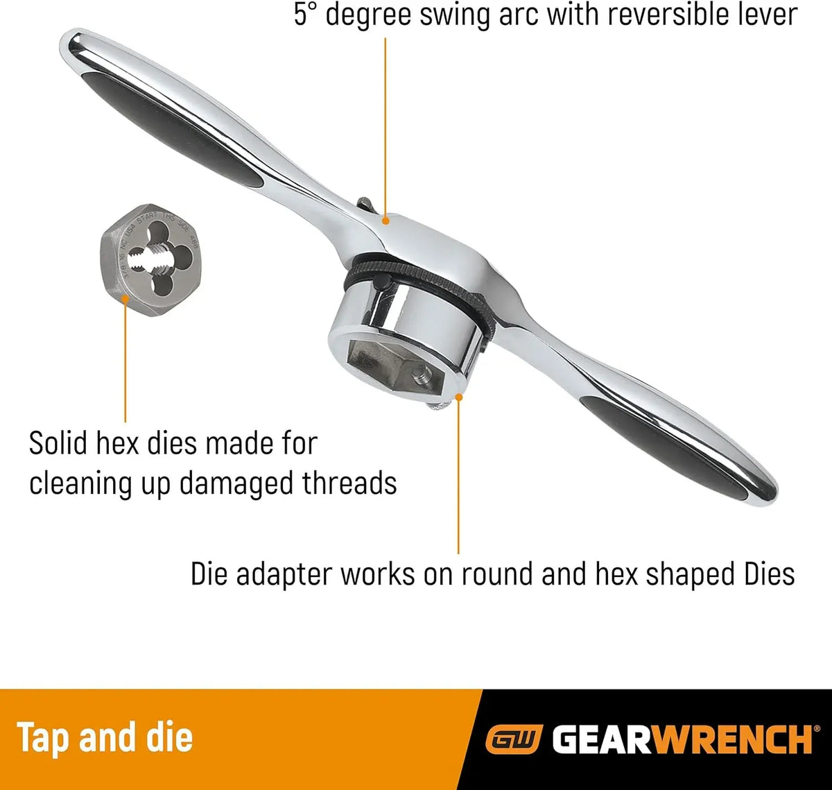 77 Piece SAE/Metric Ratcheting Tap and Die Set -3887