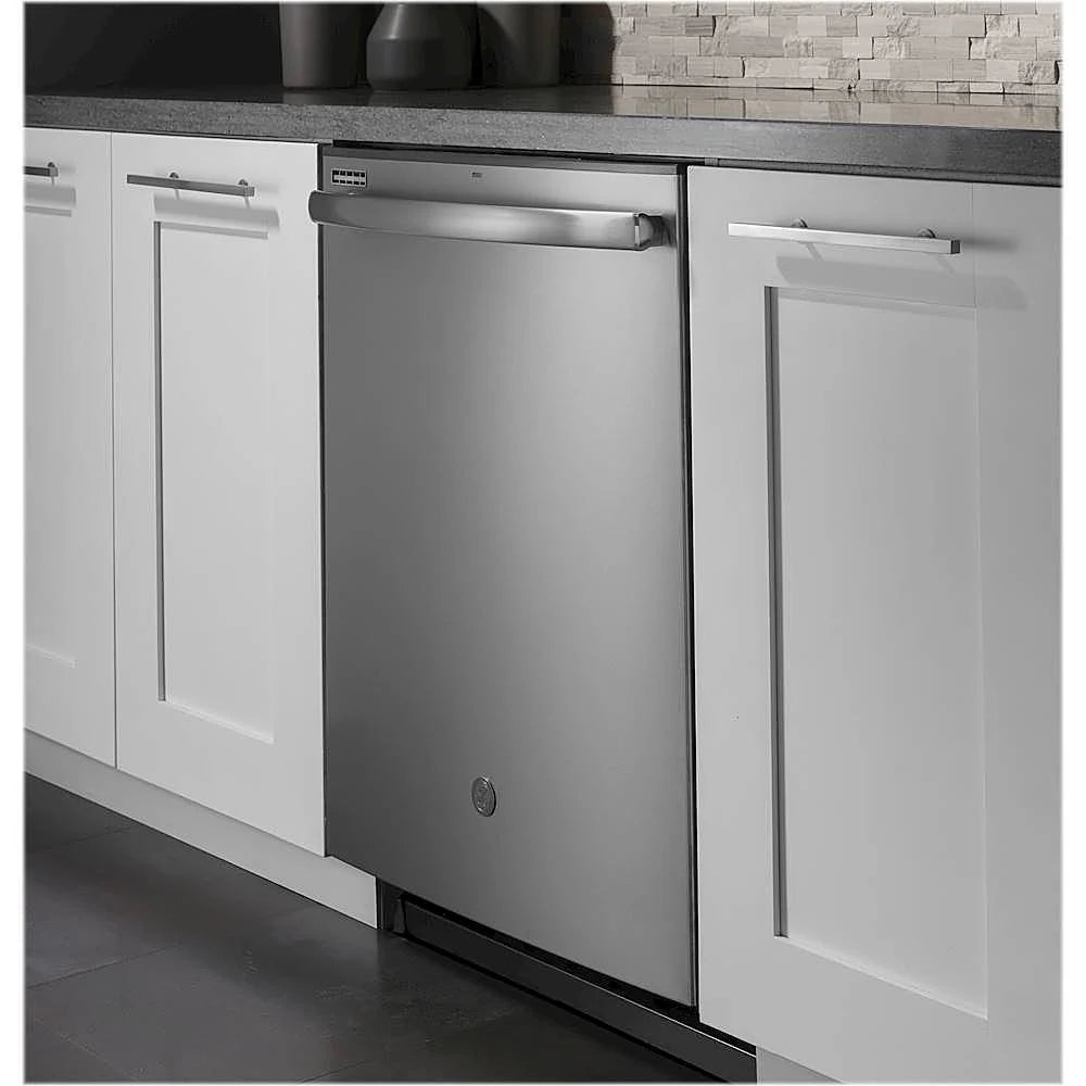 GE - 24 Top Control Tall Tub Built-In Dishwasher - Stainless steel