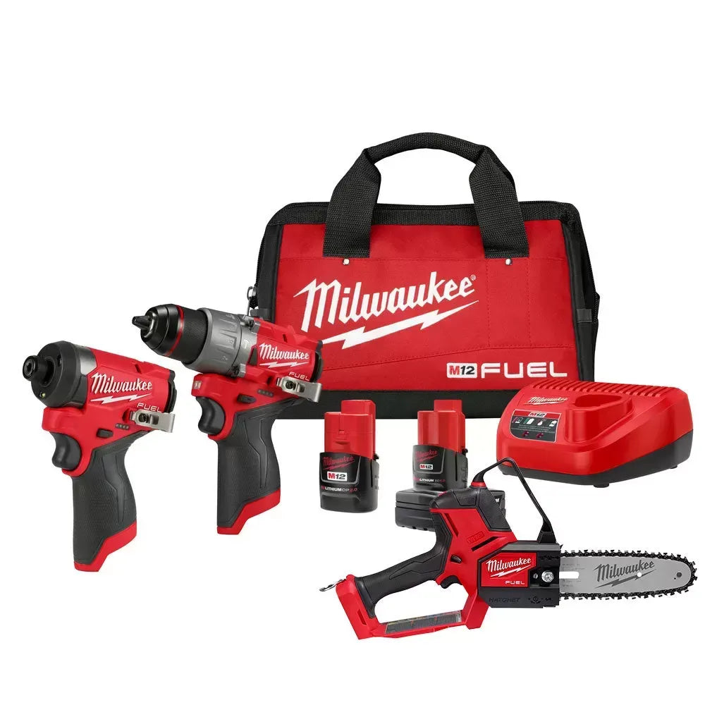 Milwaukee Pre-Sale Pre-Sale 3697-22HT M18 FUEL 18V 3 Tool Combo Drill/Driver/ Pruning Saw Kit