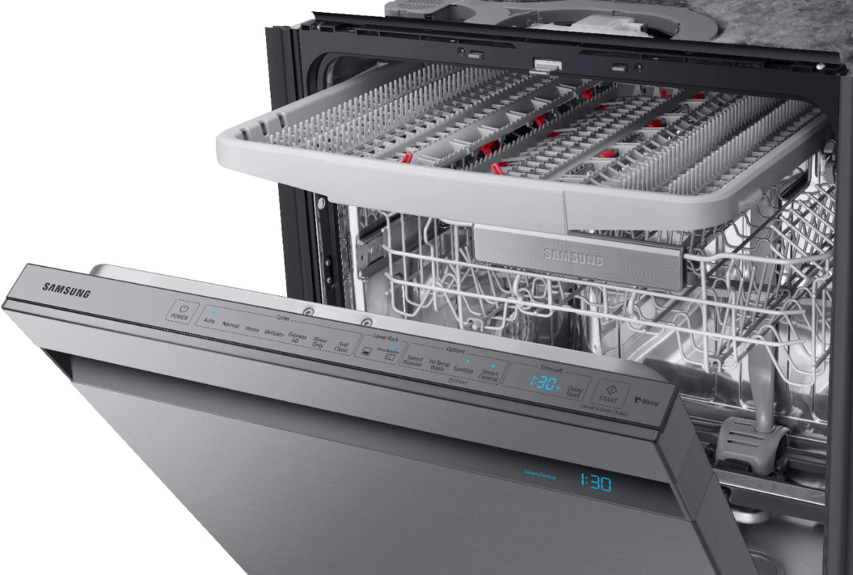 Samsung - Linear Wash 24 Top Control Built-In Dishwasher with AutoRelease Dry, 39 dBA - Stainless steel