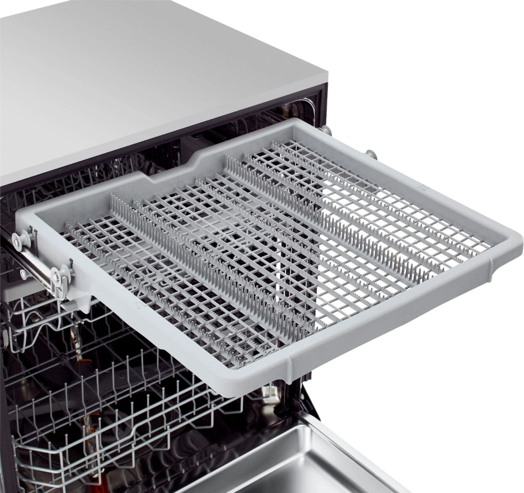 LG - 24 Top-Control Built-In Smart Wifi-Enabled Dishwasher with Stainless Steel Tub, Quadwash, and 3rd Rack - Black stainless steel