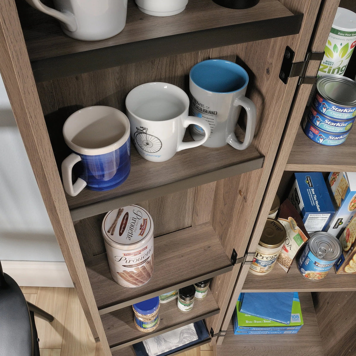Sauder 422428 Homeplus Storage Cabinet， Salt Oak Finish
