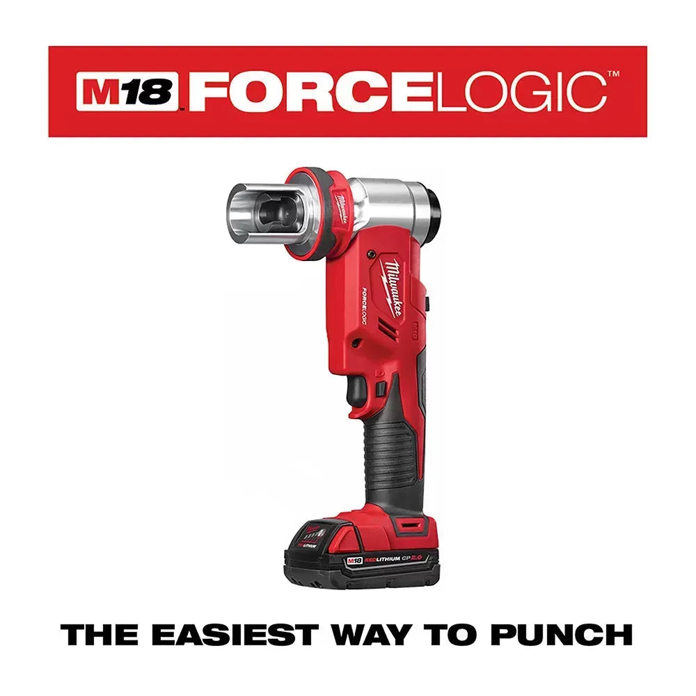 Milwaukee 2677-21 M18 18V FORCE LOGIC 6T Knockout Tool Kit w/ 1/2 - 4 Capacity
