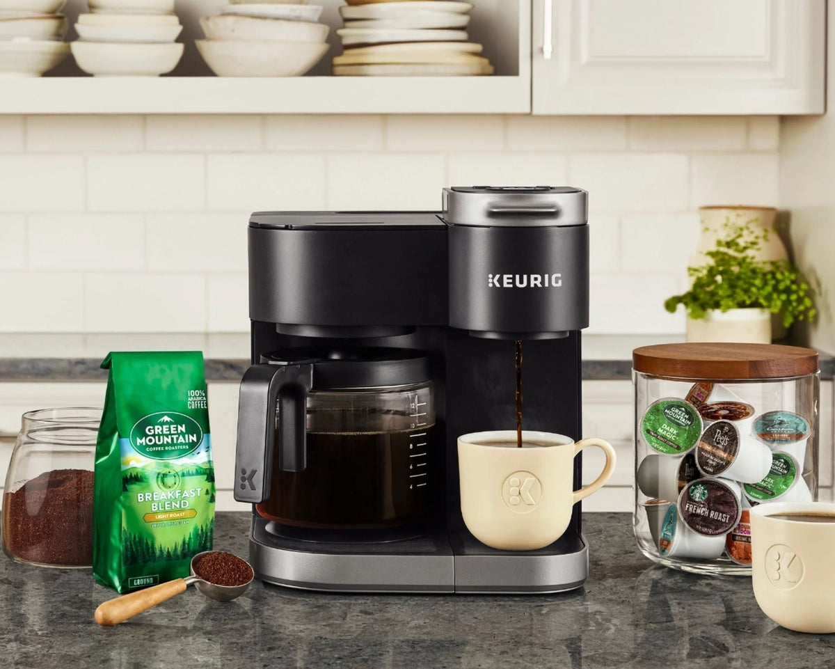 Keurig - K-Duo 12-Cup Coffee Maker and Single Serve K-Cup Brewer - Black