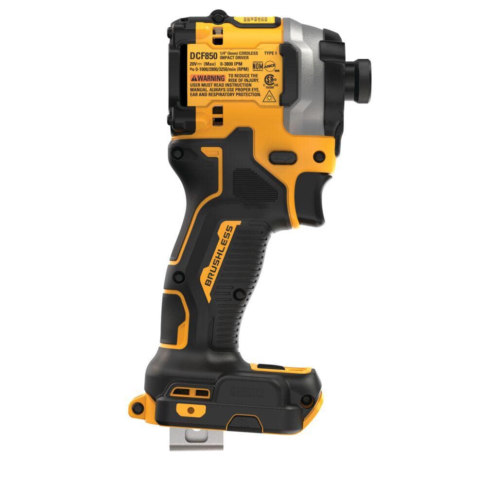 ATOMIC 20V MAX Cordless Brushless Compact 1/4 in. Impact Driver (Tool Only) DCF850B