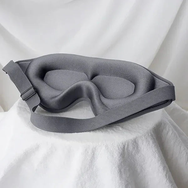 Memory Foam Sleep Mask with 3D Contoured Design and Adjustable Elastic Strap