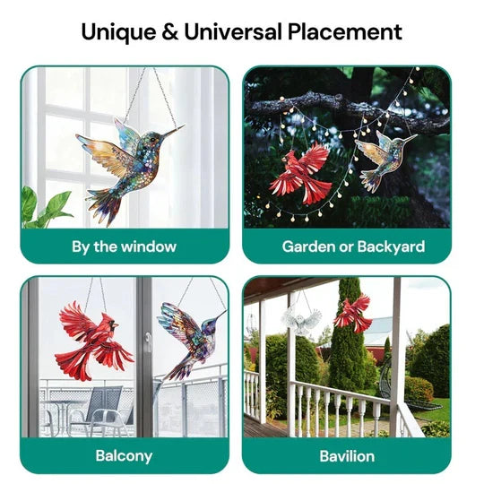 Hummingbird Suncatcher Decorative Multicolor Window Hanging