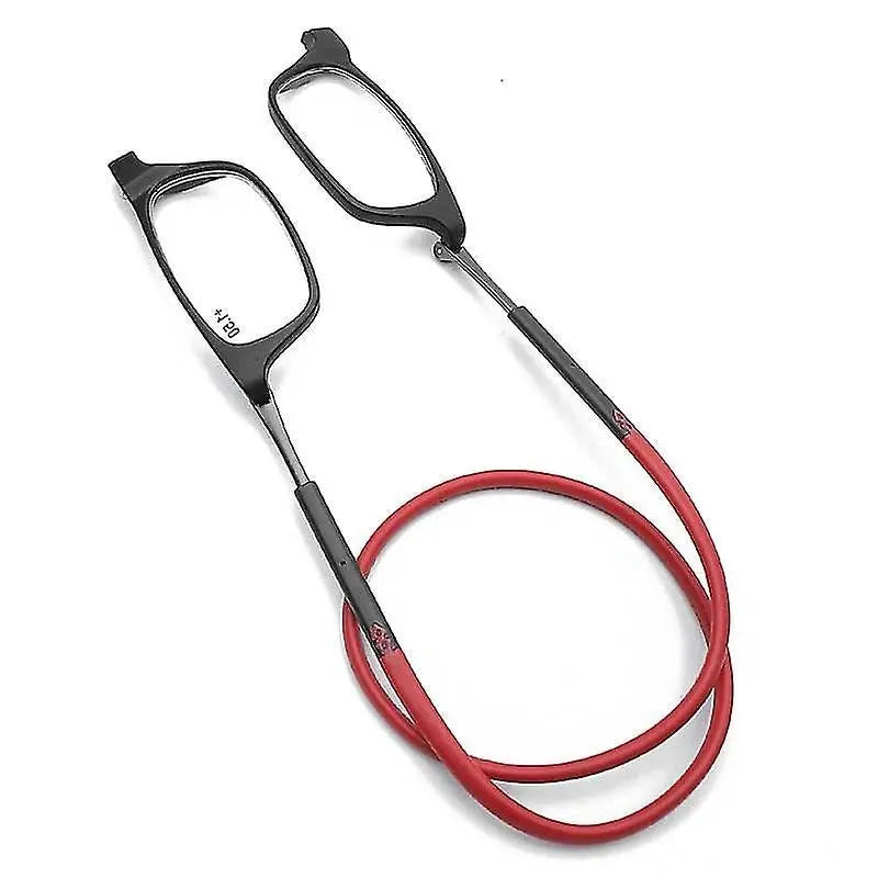 Magnetic Reading Glasses with Neck Loop and Soft Nose Pads, +1.00 to  +3.50