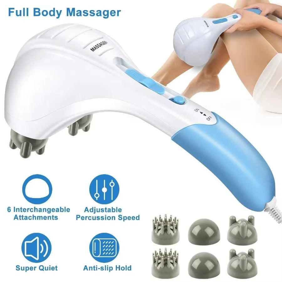Percussion Massager with Dual Motors and Adjustable Speed Settings