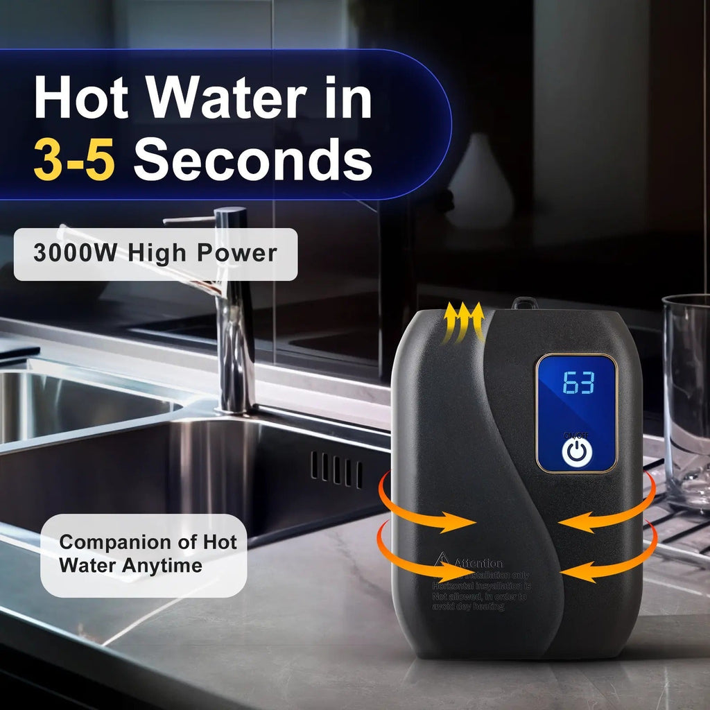 Instant Hot Water Dispenser with Sensor Activation and LED Temperature  Control