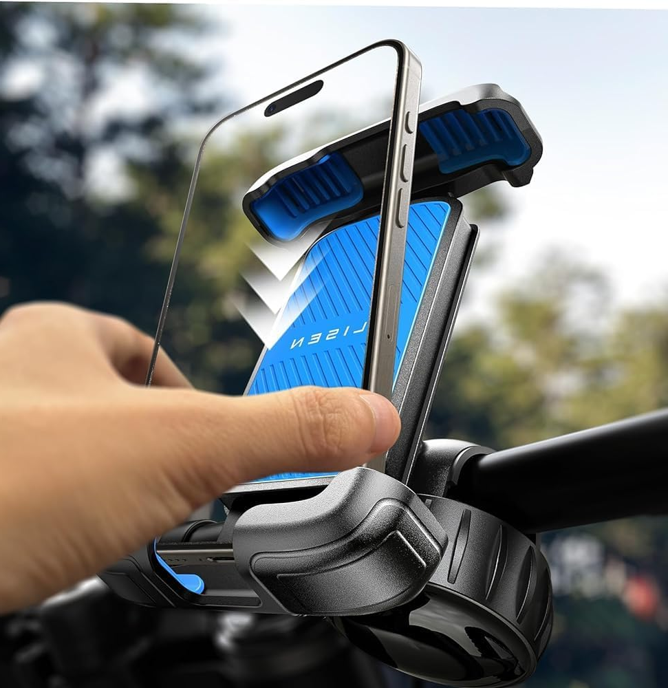 Phone Mount for Bikes with 360-Degree Rotation and Padded Four-Corner Grip, 4.7-6.8in