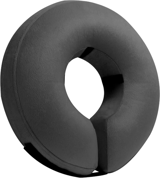 Inflatable Pet Cone Collar with Inner Loop and Adjustable Air Valve, Large