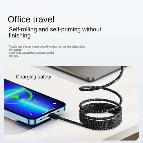 Magnetic Anti-Tangle Braided Charging Cable