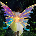 Motorized Costume Wings with LED Lights and Sound Effects for Kids