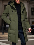 Men's Waterproof Winter Jacket with Breathable Lining and Adjustable Hood, Secure Pockets