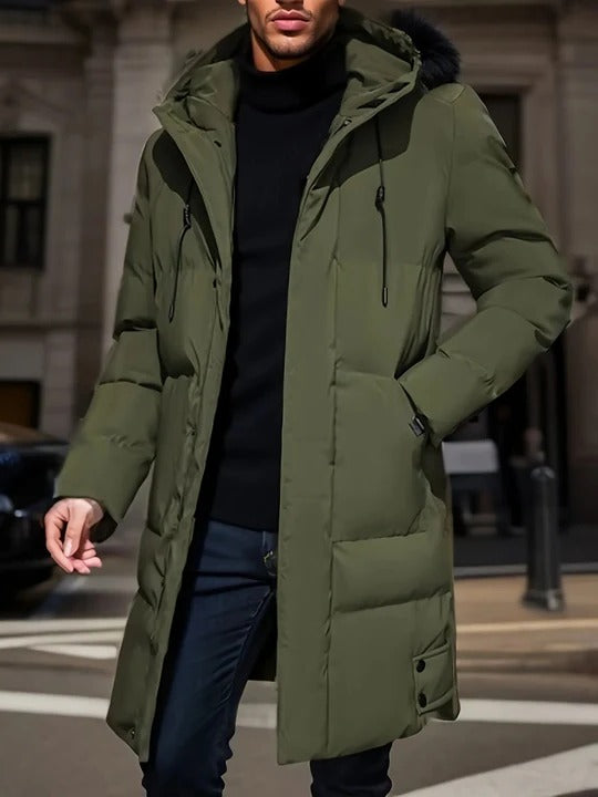 Long Winter Jacket for Men Designed for Cold Weather Daily Wear